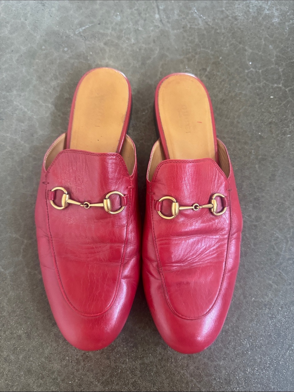 Gucci red Princetown slides - Picture 6 of 6